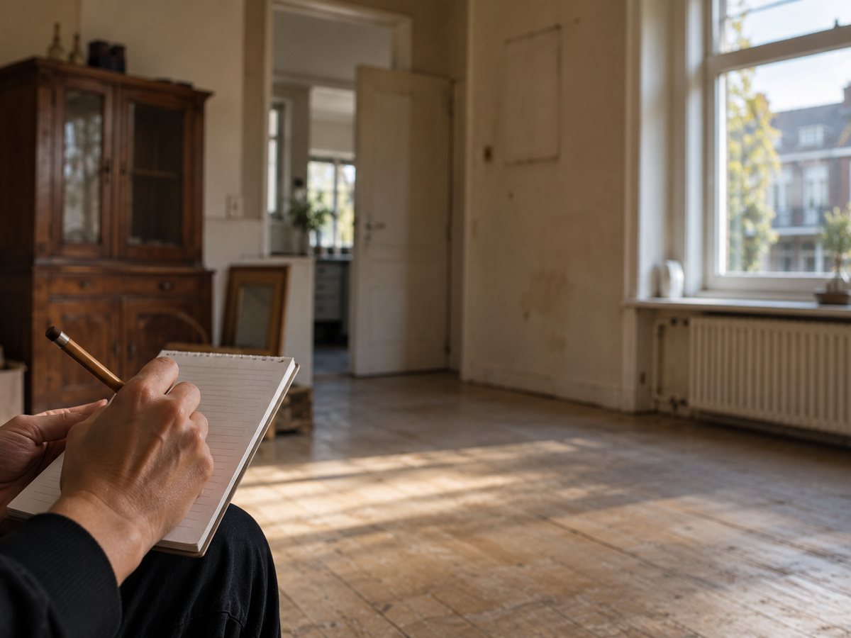 Aantekeningen maken tijdens de opname in de woning